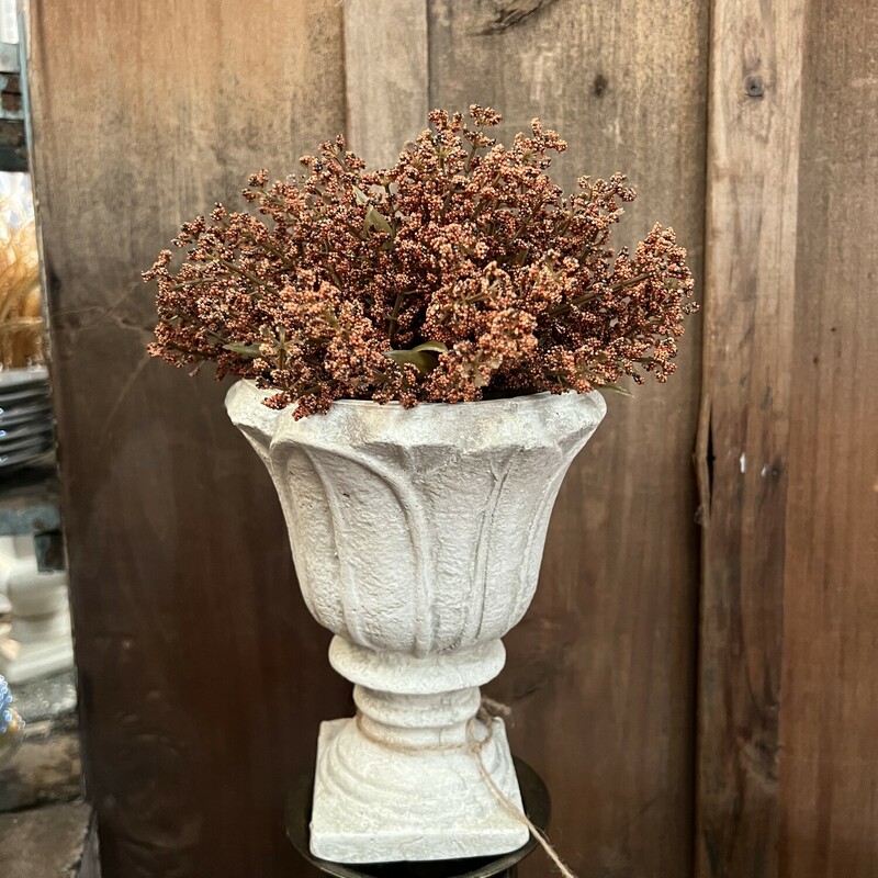 The Cement Urn is another great choice for your home.
This Urn is 8 inches tall and 6 inches wide and its light weight makes it easy for shipping.
Add one of our beautiful half spheres to complete your style