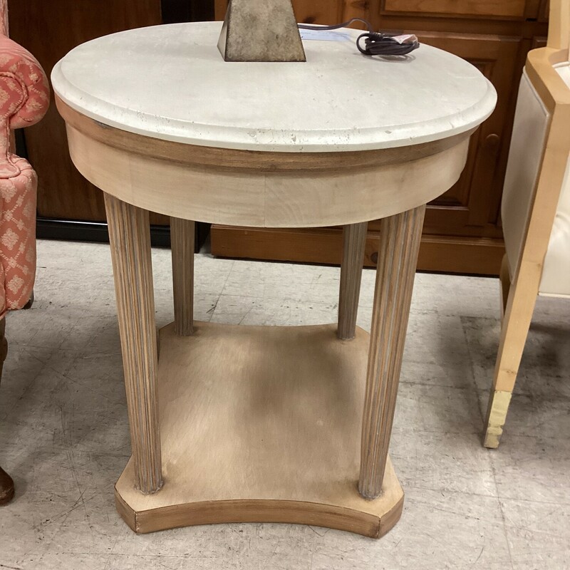 S/2 End Tables-Stone Topp, Lt Wd, Kreiss
24 In x 30 In x 26 In T