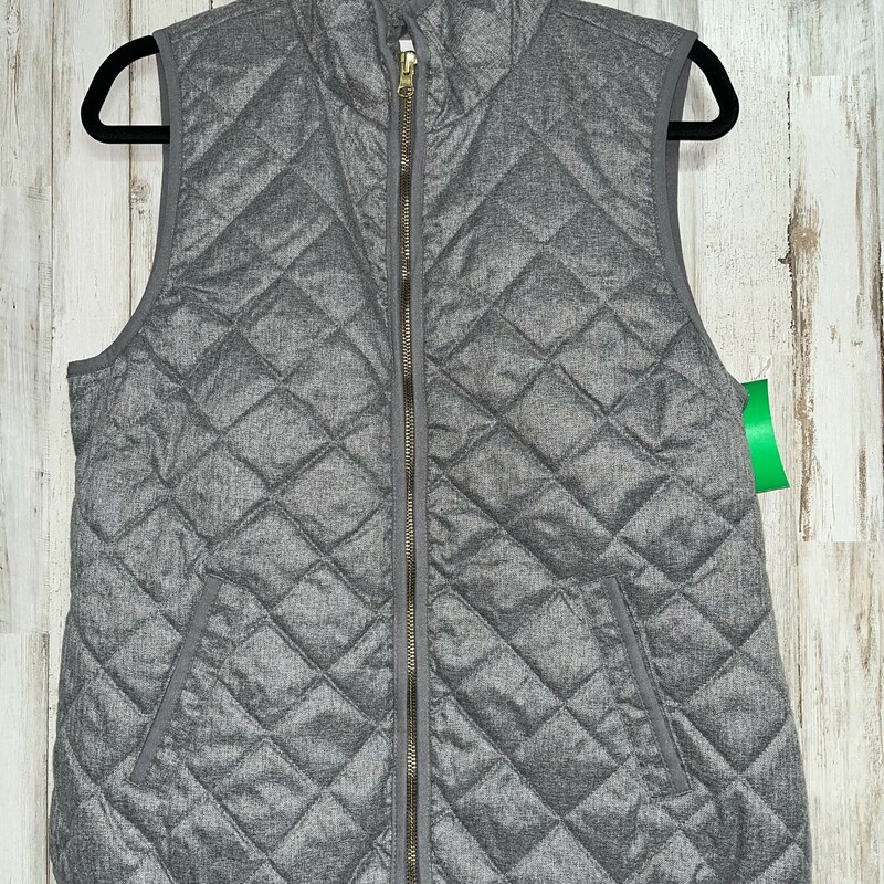 M Grey Quilted Vest The Plaid Pecan