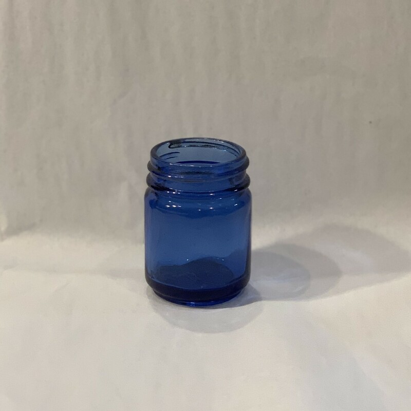 These vintage vicks vaporub jars measure 1.5 inches wide by 2.25 inches tall.