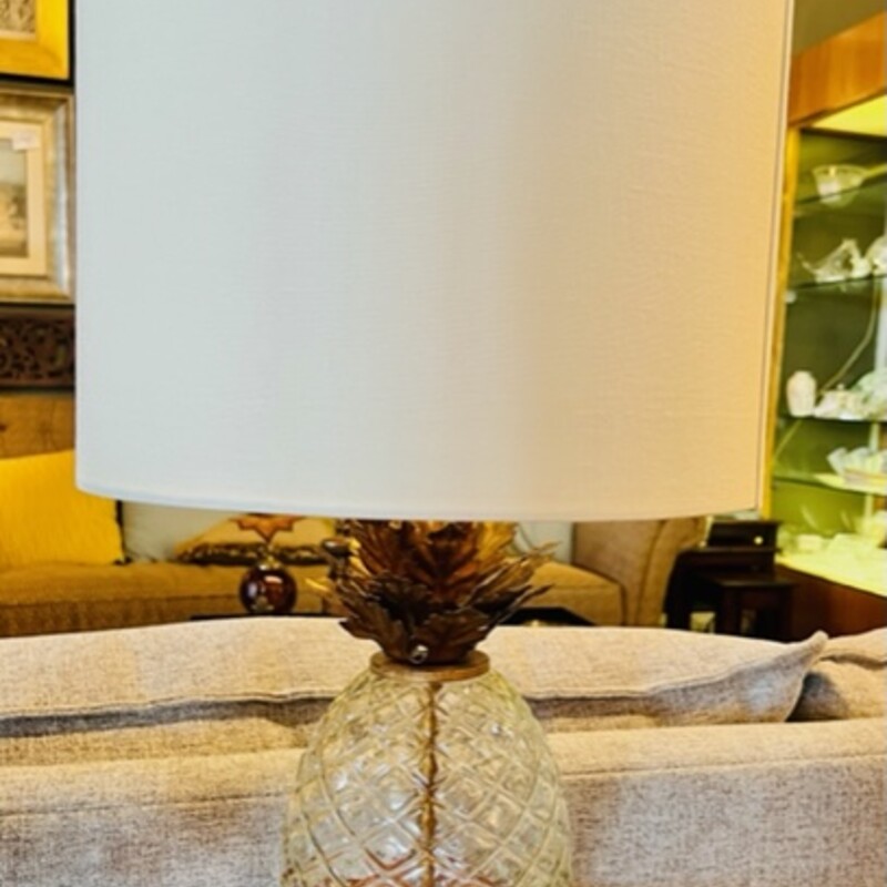 Glass Pineapple Lamp | Consign Home Couture