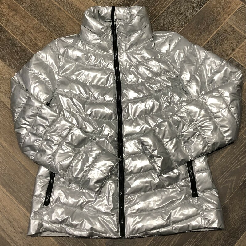 Gap Puffer Jacket, Silver, Size: Ladies Medium
