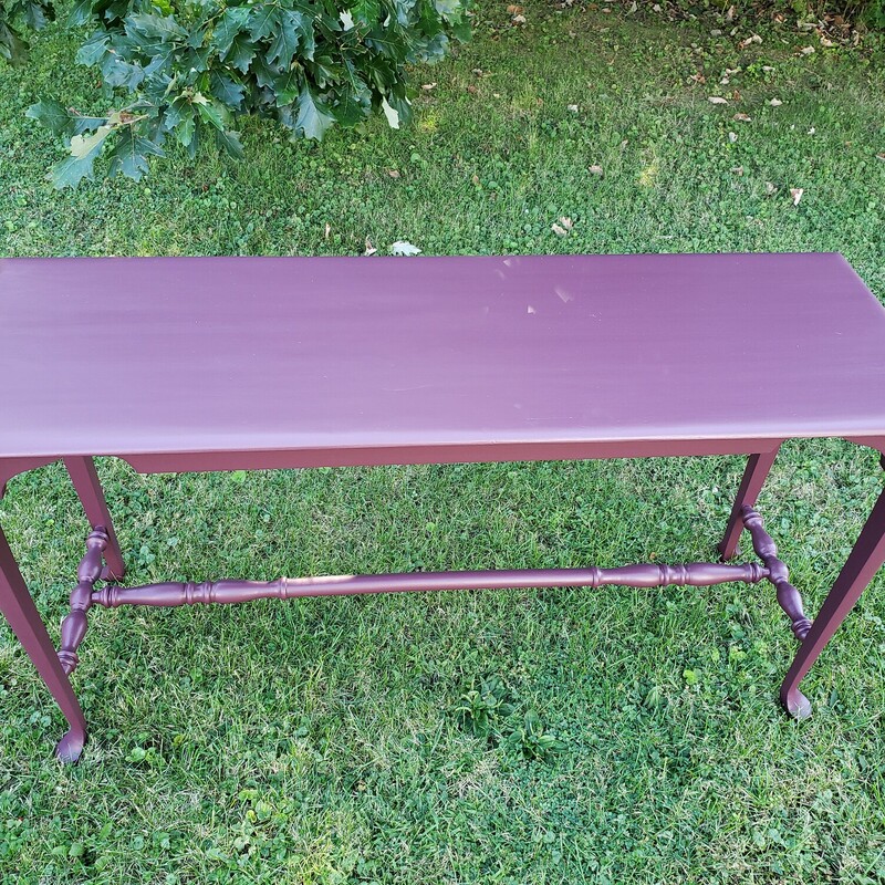 Painted Sofa Table. Painted with Elderberry Fusion Mineral Paint, Size: 54x30x18