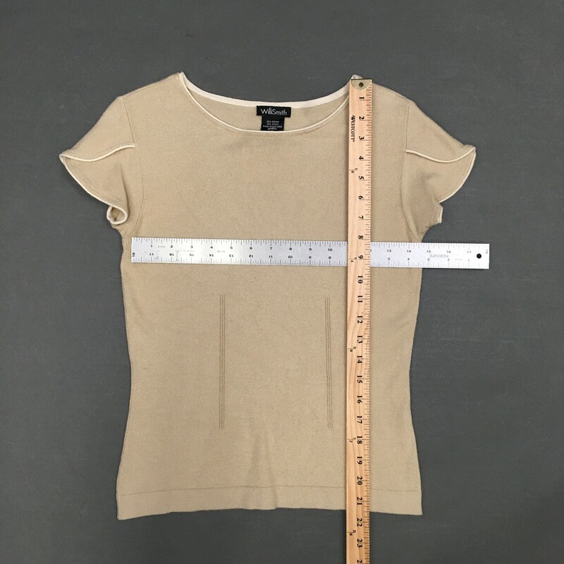 Willi Smith, Beige, Size: Small short sleeves 82% rayon, 18% nylon,  machine wash delivate warm, tunble dry low.,
5.2 oz