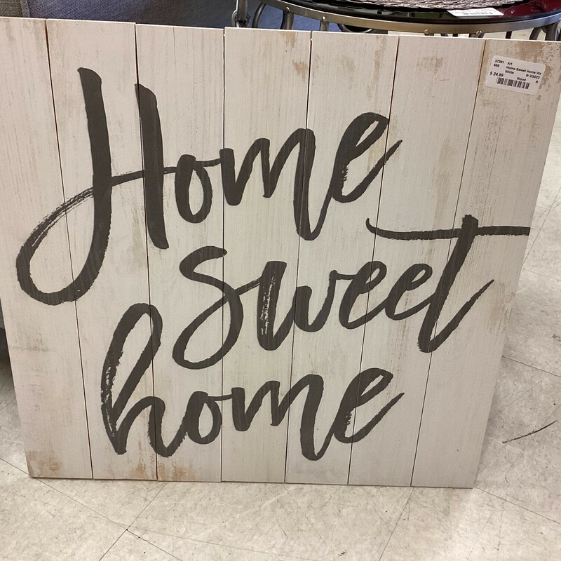 Home Sweet Home Wall, White, Wood
24.5 In x 24 In
