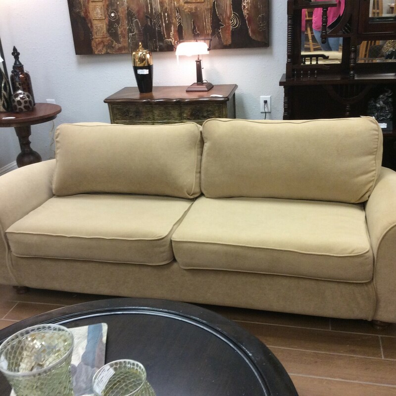 This is a beautiful Pier 1, gold,  2 seater sofa.