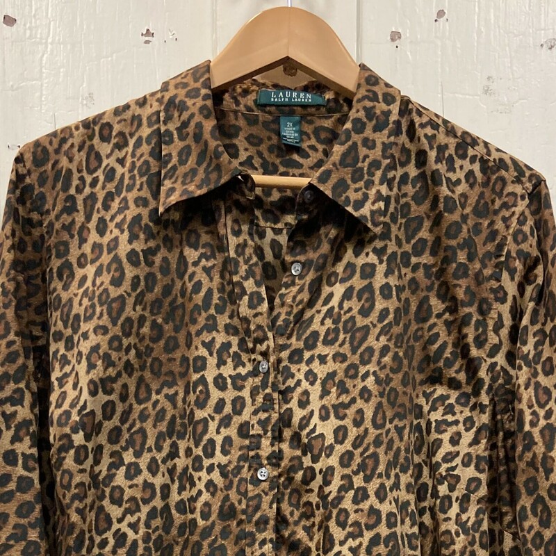 Brw Leopard Bttn Up Shirt