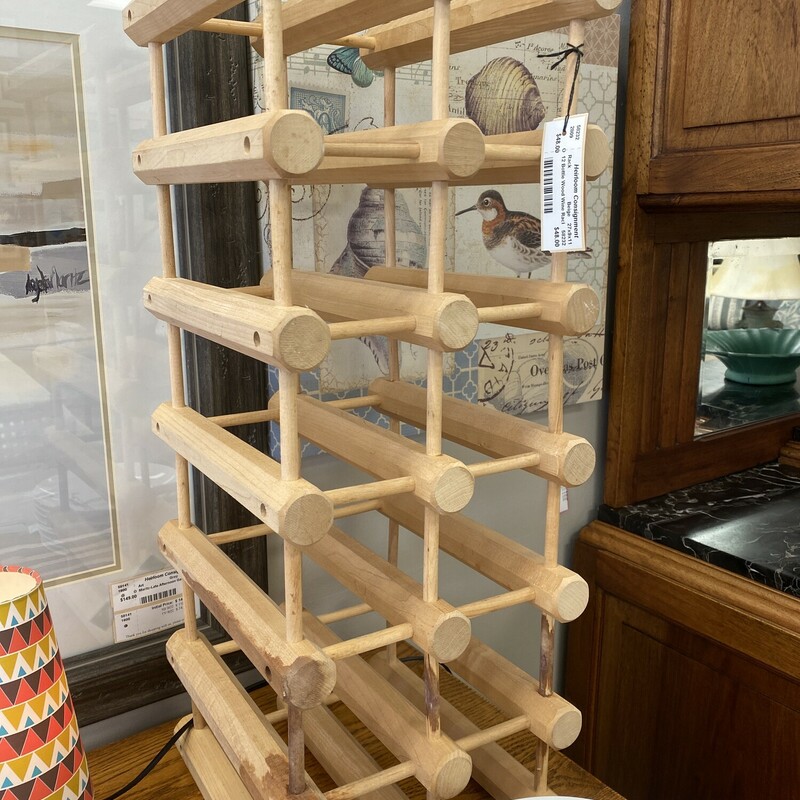 J.K. Adams Ash Wood Modular 12-Bottle Wine Rack, Natural,Size: 27x9x11 Inch