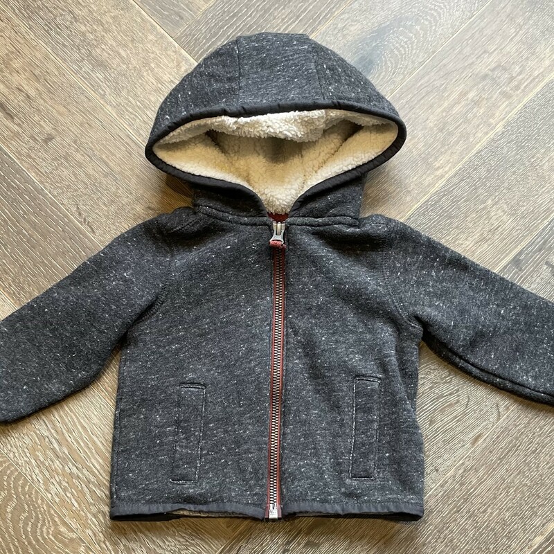 Carters Fleece Lined Hood, Charcoal, Size: 6M