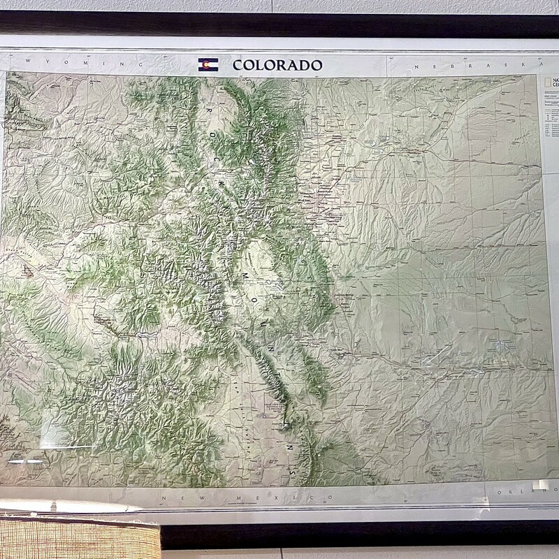 Map Colorado Framed