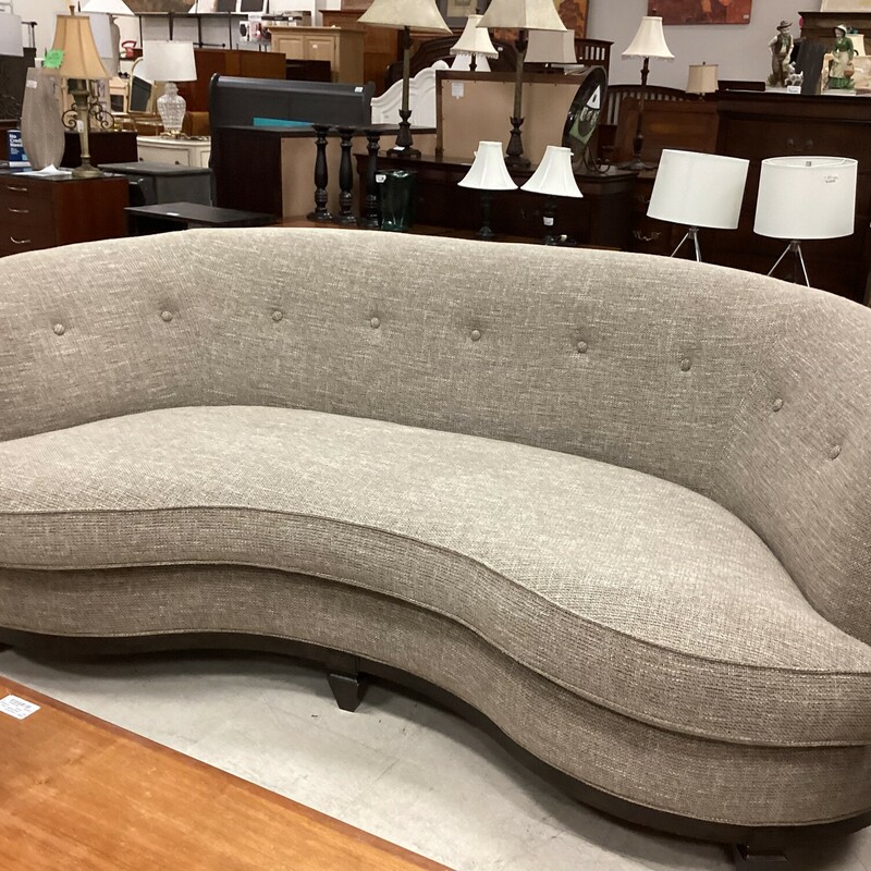 Kidney Sofa, Brown, Curved
82 In W