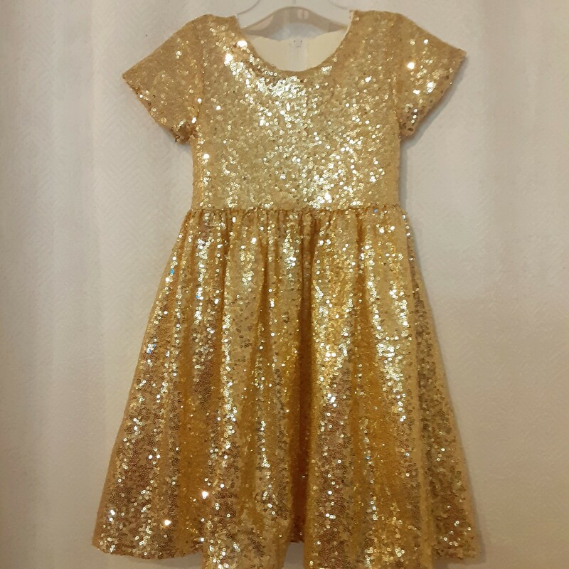 *Gold Sequin Dress