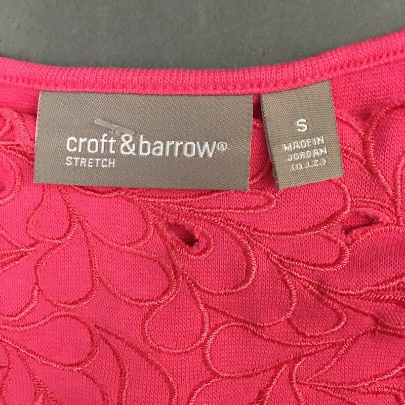 Croft & Barrow Embroidere, Pink, Size: S<br />
4.5 oz
