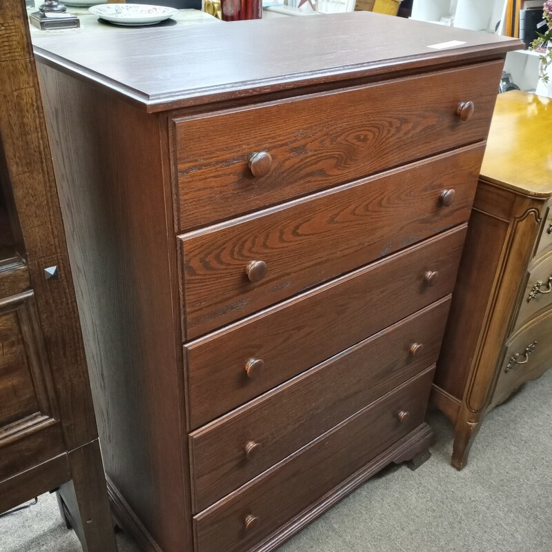 5 Drawer Real Wood Chest