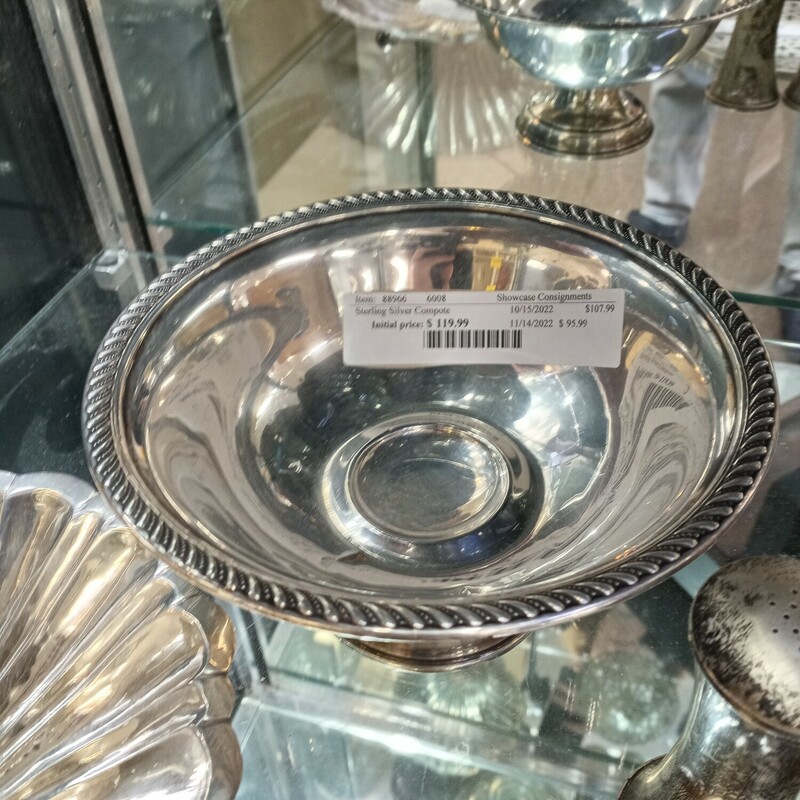 Sterling Silver Compote, 7 inch plus diameter