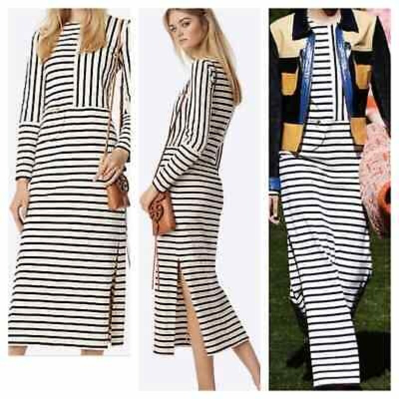 This Stripe Harlie Dress with Ivory with Black stripes, Size: M is in Brand NEW with tags condition!!