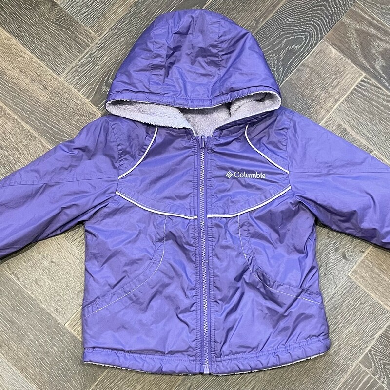 Columbia Reversible Jacke, Purple, Size: 4-5Y