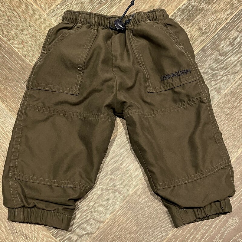 Oshkosh Lined Pants, Green, Size: 12M
