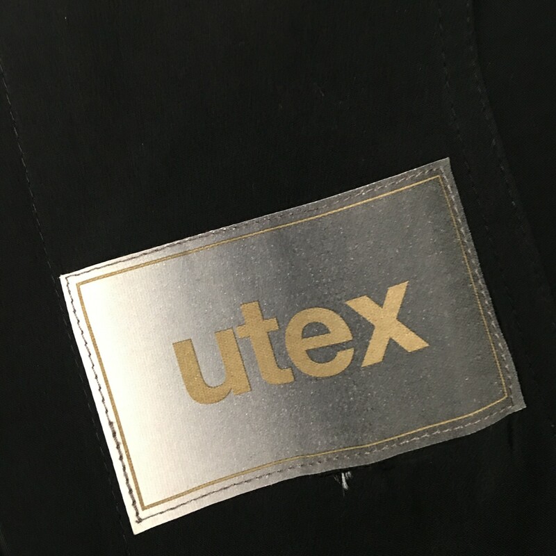 Utex Lined Overcoat, Black, Size: Large<br />
100% polyester removable lining, fur lined removeable hood, waist closure with tie, outside front buttons,<br />
3lbs 3.3 oz