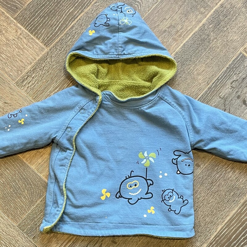 Name It Reversible Hooded, Blue/gre, Size: 12M