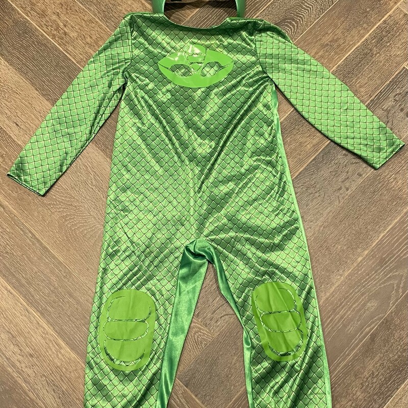 Pj Mask Gecko Costume, Green, Size: 3Y