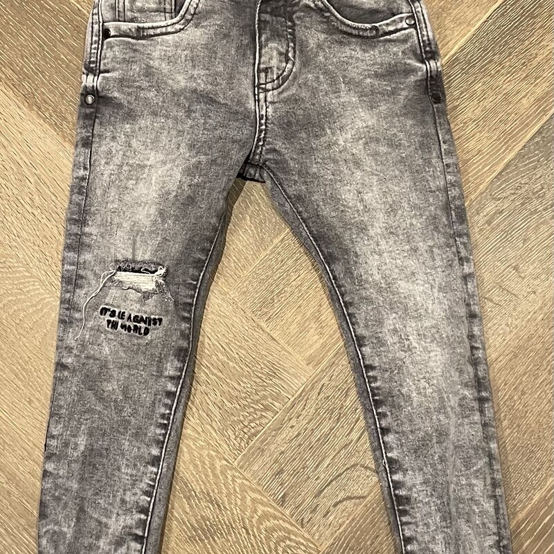 Zara Boys Jeans, Grey, Size: 4Y