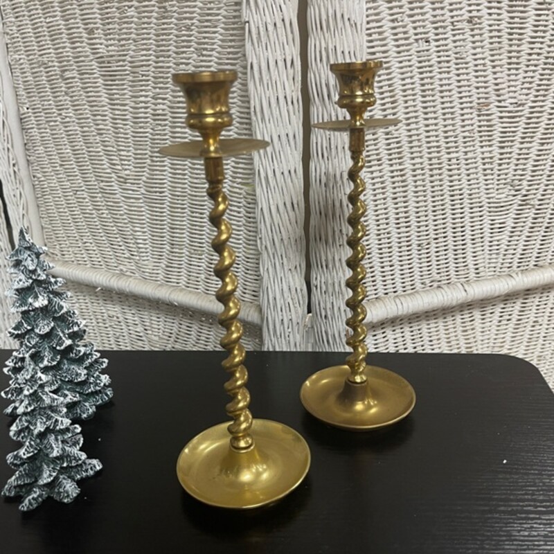 Brass Spindle Candlestick