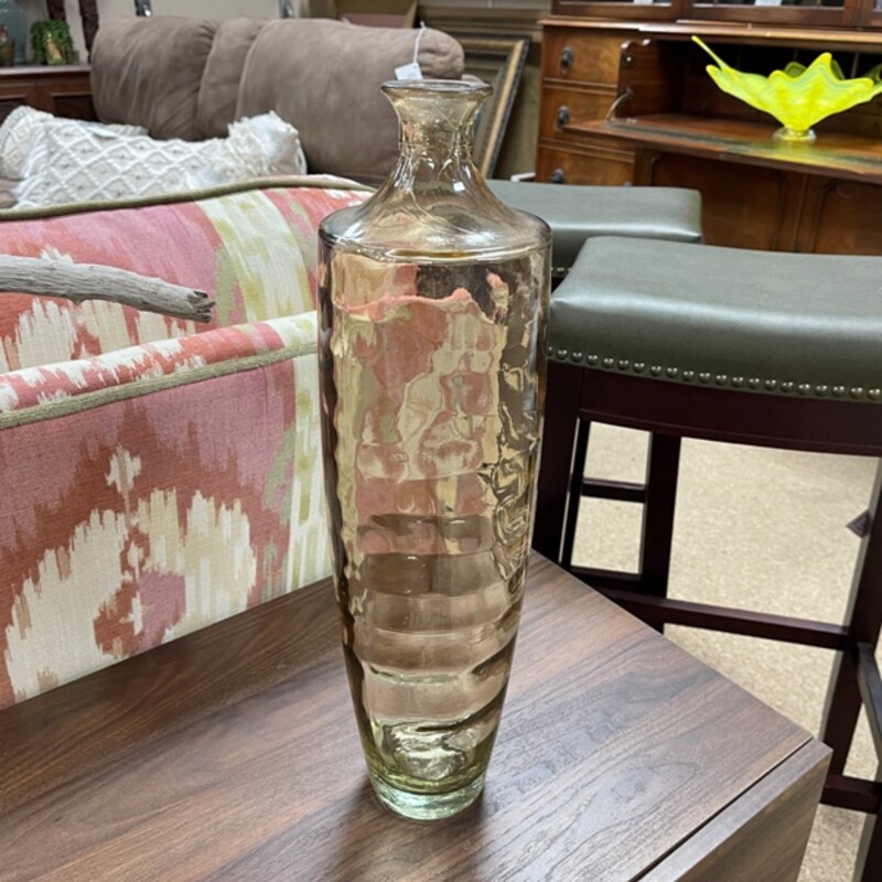 Tall Tinted Glass Vase