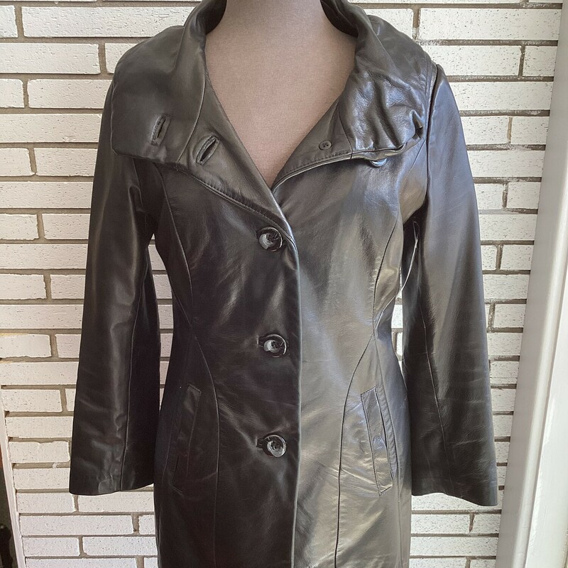 Leather Btn Up Jacket
