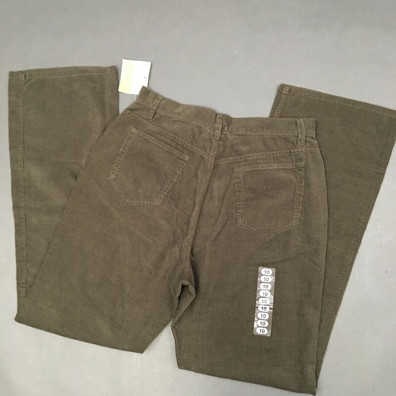 121-006 Liz Claiborne, Womens Olive Green, Size: 10 Green corduroy pants 100% cotton   New with Tags NWT<br />
13 oz