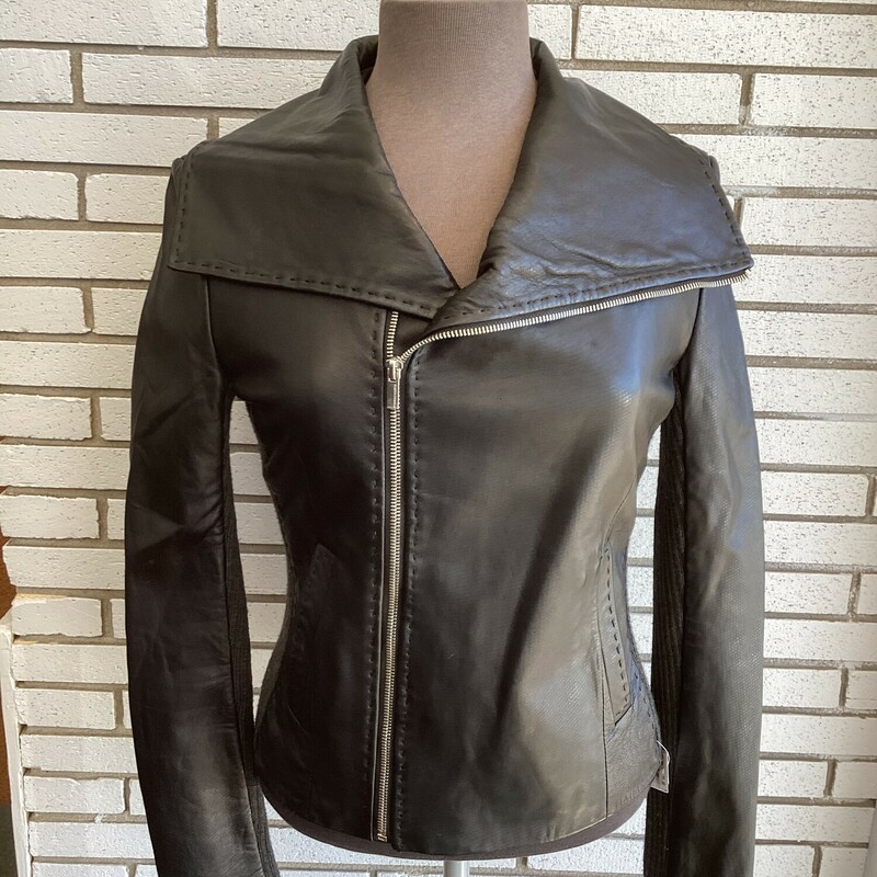 Leather Zip Up Jacket
