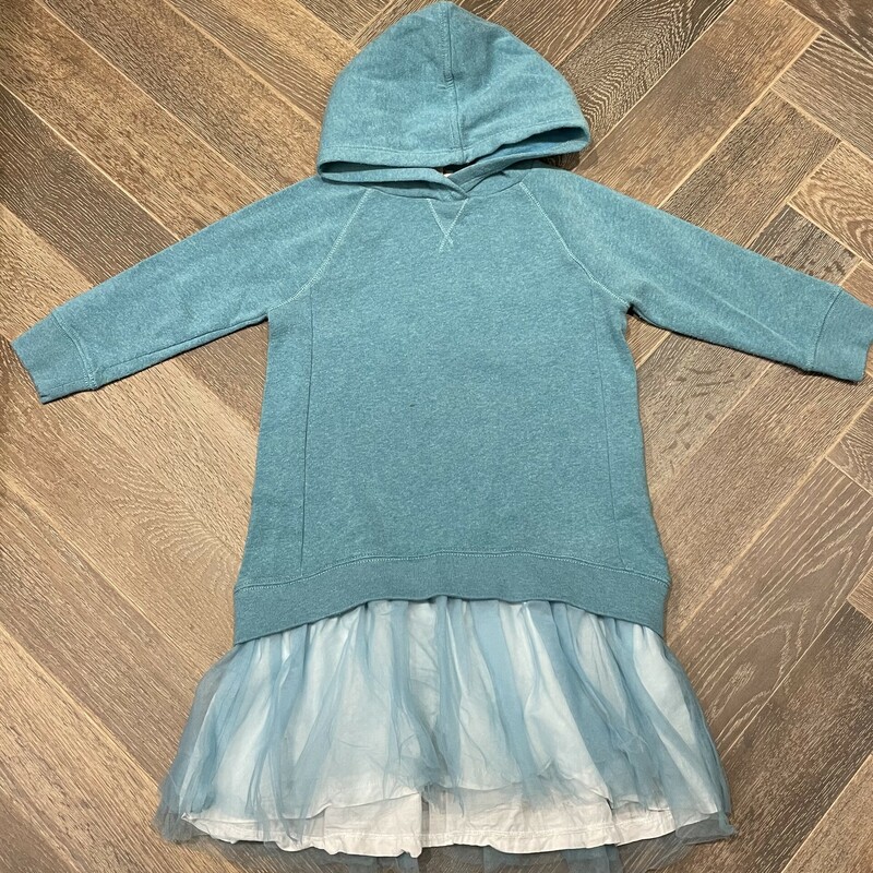 Crewcuts Hooded Dress, Green, Size: 6Y