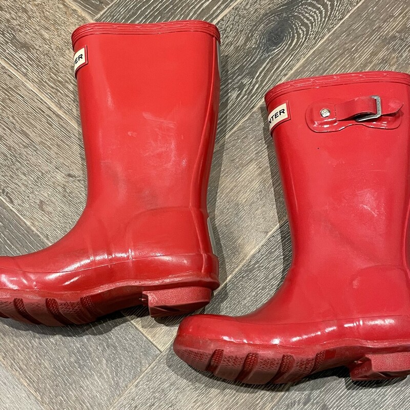 Hunters Rain Boots, Red, Size: 12Y