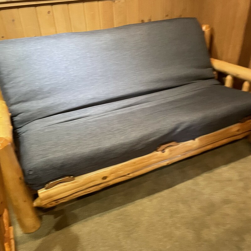 Log Futon W/ Gray Cushion