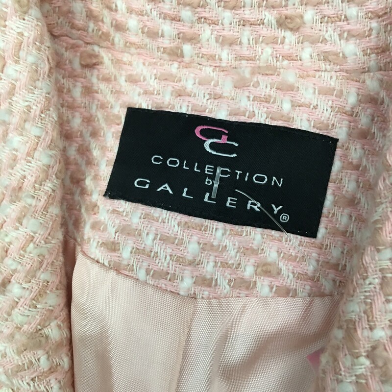 Collection by Gallery size 8 / 10  pink peach tan white tweed light overcoat<br />
2lbs 6.2 oz