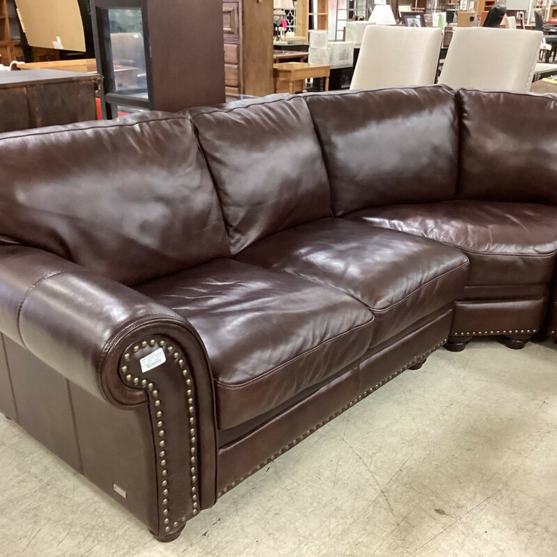 RC Wiley Leather Sectiona, Brown, 4 Piece
121 In x 90 In