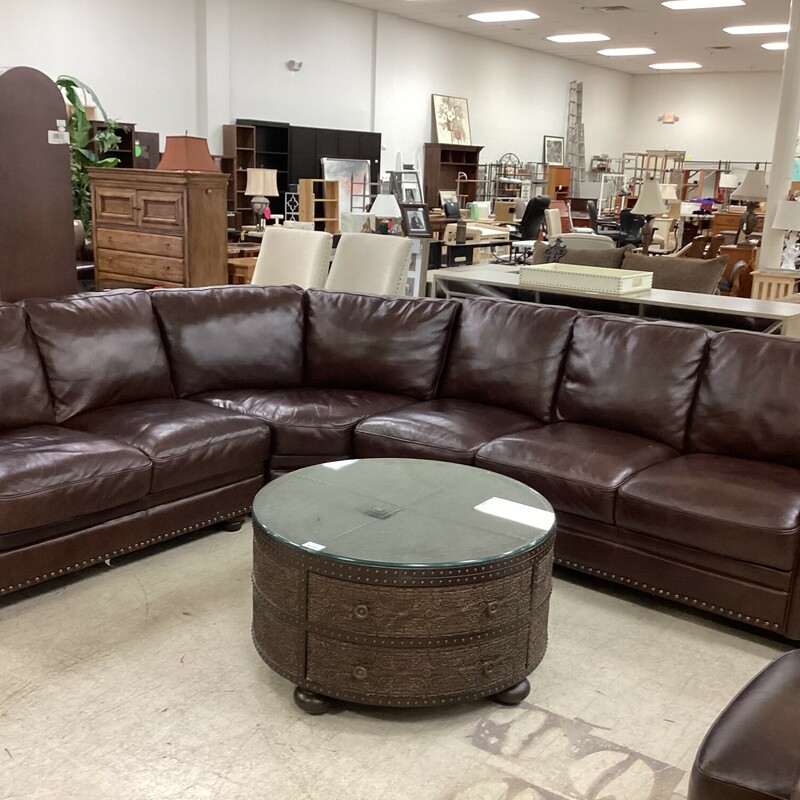 RC Wiley Leather Sectiona, Brown, 4 Piece
121 In x 90 In