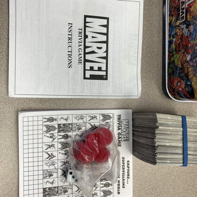 Marvel Trivia Game, Multi, Size: Used