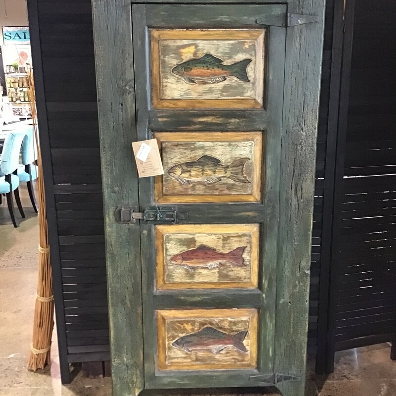 Handcarved Fish Cabinet