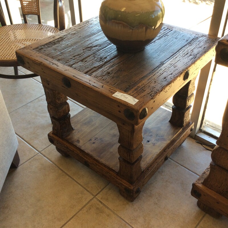 This is a beautiful rustic side table.