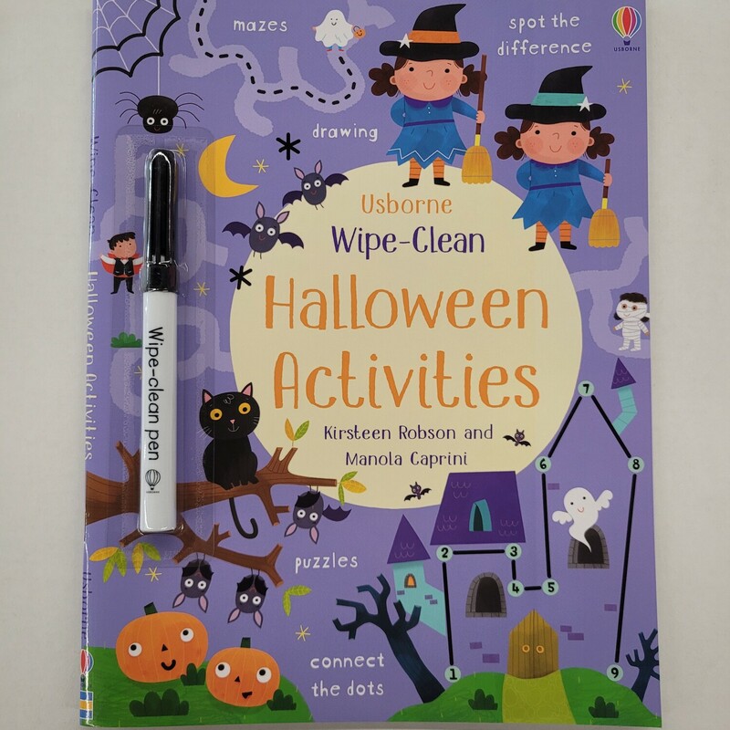 Wipe Clean Halloween, Size: Usborne, Item: NEW