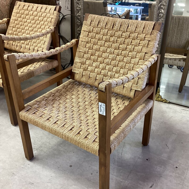 Rope Chair William Sonoma, Tan, Wood
25 in Wide x 26 in Deep