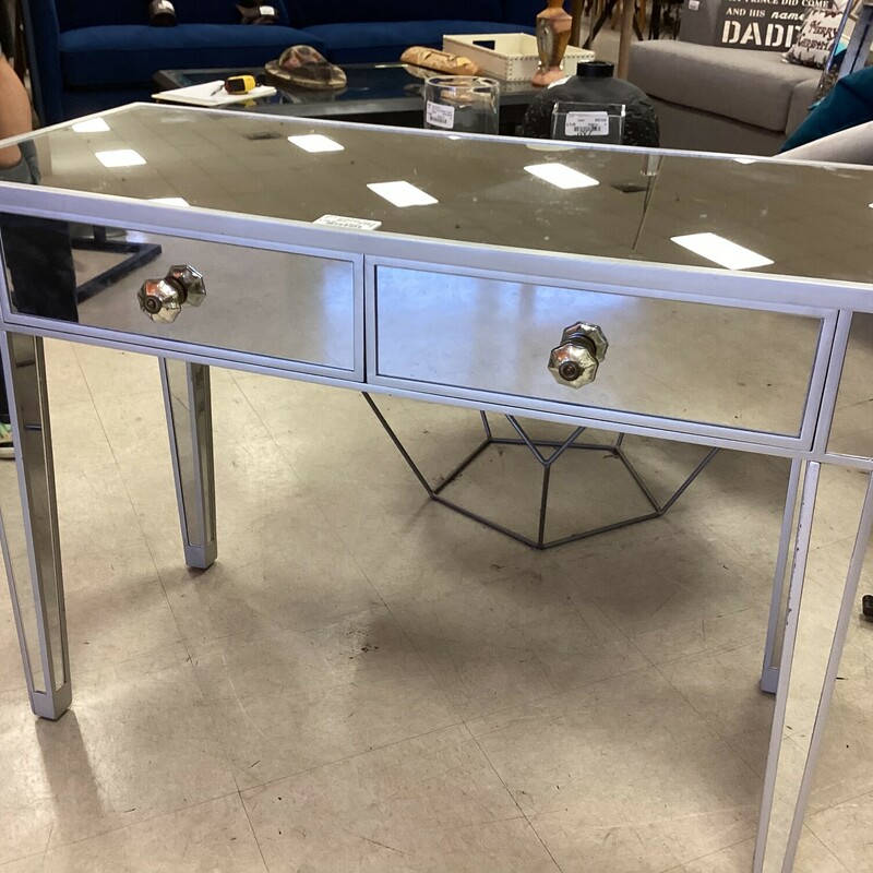 Mirrored Entry/Sofa Table, Mirror, 2 Drawer
40 in Wide x 18 in Deep x 28.5 in Tall