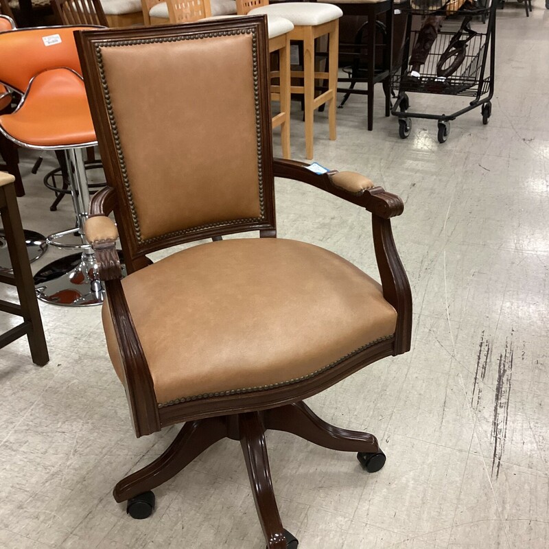 Tan Leather Exc Chair