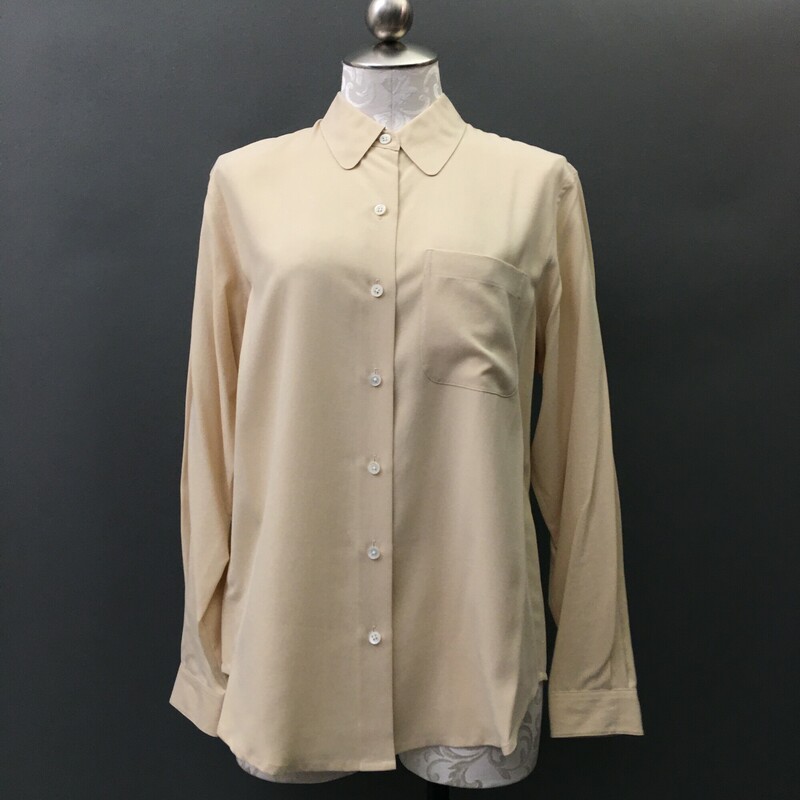 Lands End Femme Women's Silk, Beige, Size: 10
100% silk button up
5.7 oz