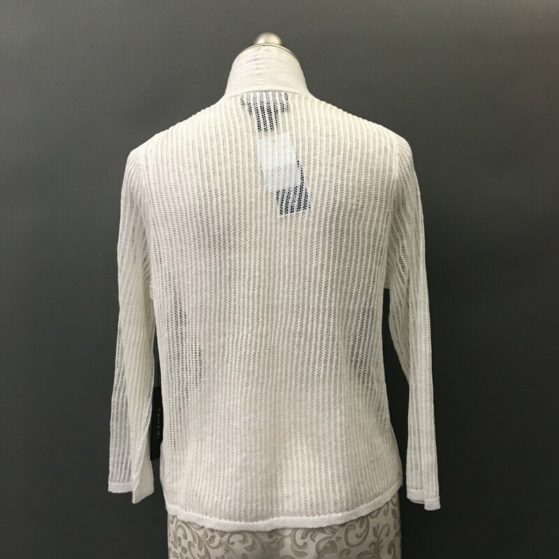 Tahari 100% Linen Knit, OffWhite, Size: M
open knit light sweater cardigan 3/4 sleeves
5.3 oz