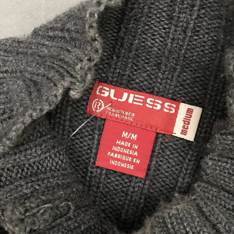 Guess Oversize, Dk Grey, Size: Medium
Womens pulllover 100% cotton knit, loose and comfotable heavy cotton knit, mock turtleneck, long sleeves, white detail on cuffs.
1 lb 9.9 oz