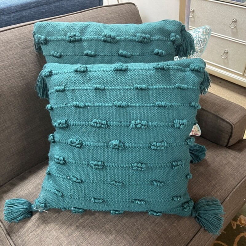 Green Knit Pillows