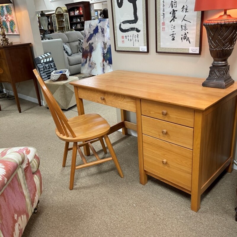 Oak Wood Desk W/Chair