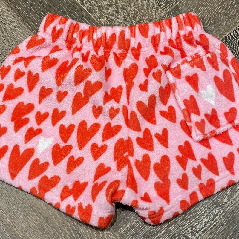 Fleece Pj Bottom Hearts, Pink/red, Size: 4-5Y